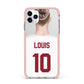 Personalised Football Shirt iPhone 11 Pro Max Impact Pink Edge Case