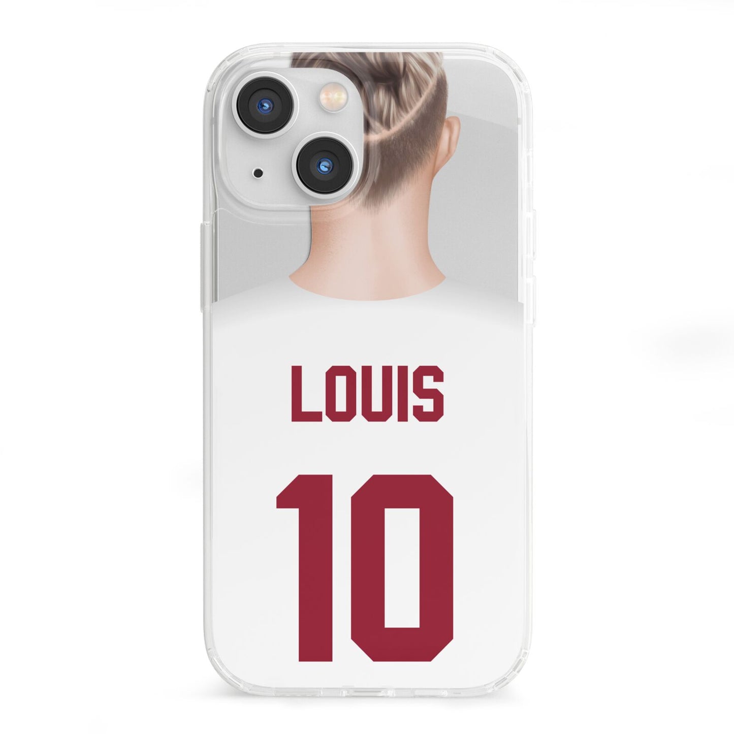 Personalised Football Shirt iPhone 13 Mini Clear Bumper Case