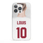 Personalised Football Shirt iPhone 13 Pro Clear Bumper Case