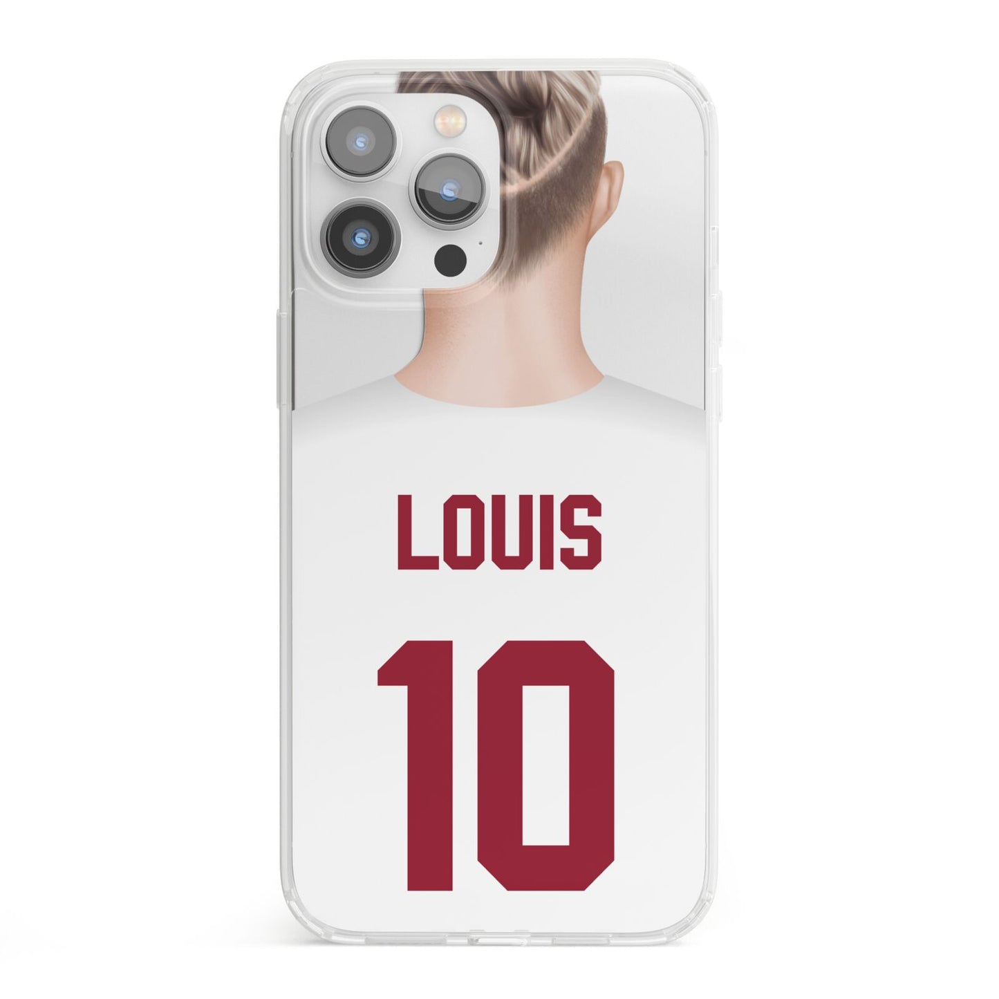 Personalised Football Shirt iPhone 13 Pro Max Clear Bumper Case