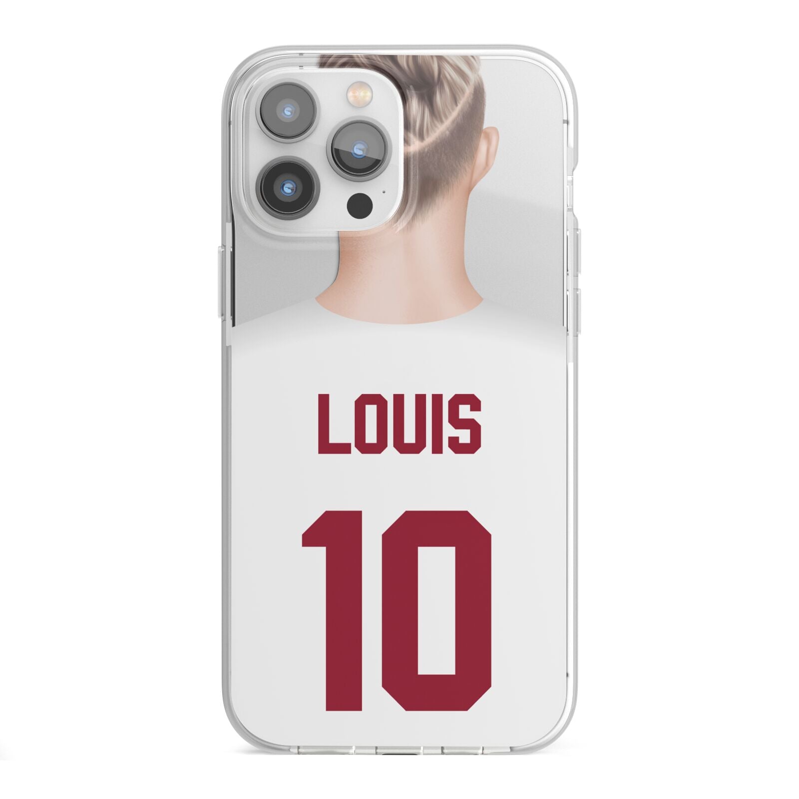 Personalised Football Shirt iPhone 13 Pro Max TPU Impact Case with White Edges