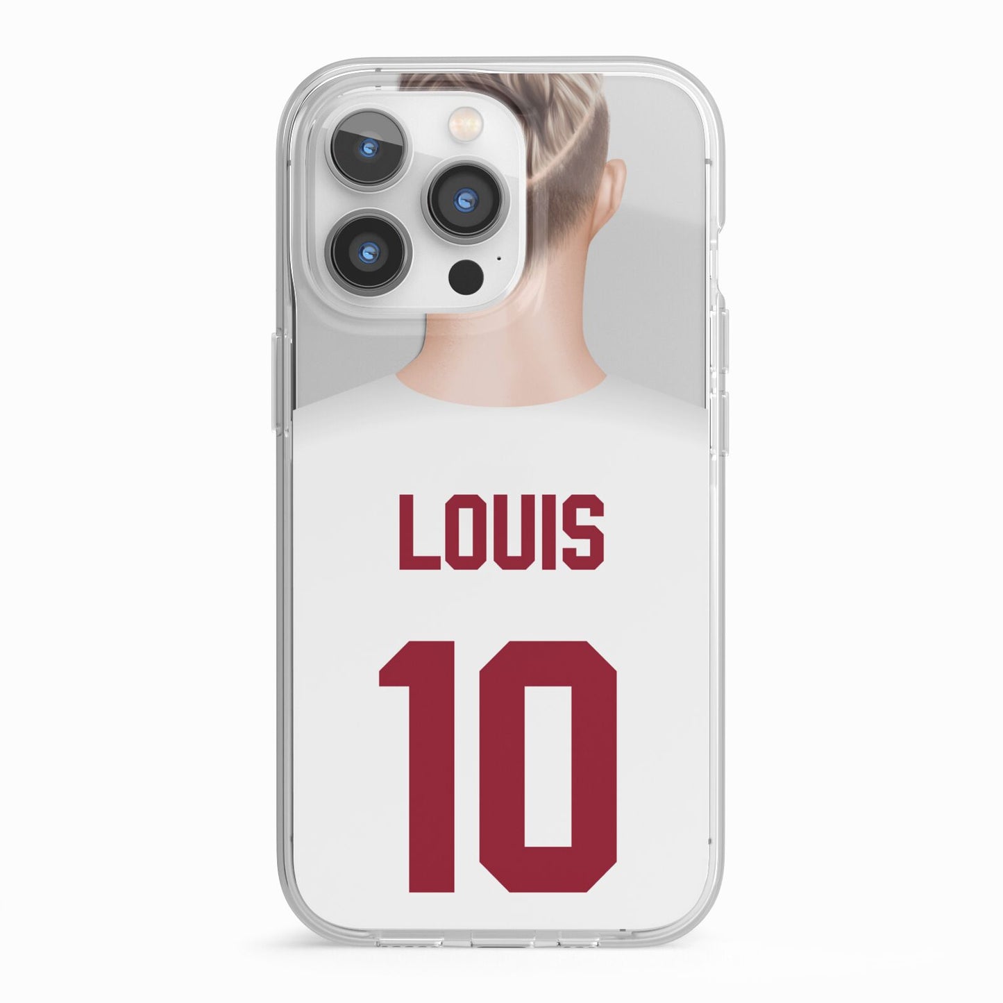 Personalised Football Shirt iPhone 13 Pro TPU Impact Case with White Edges