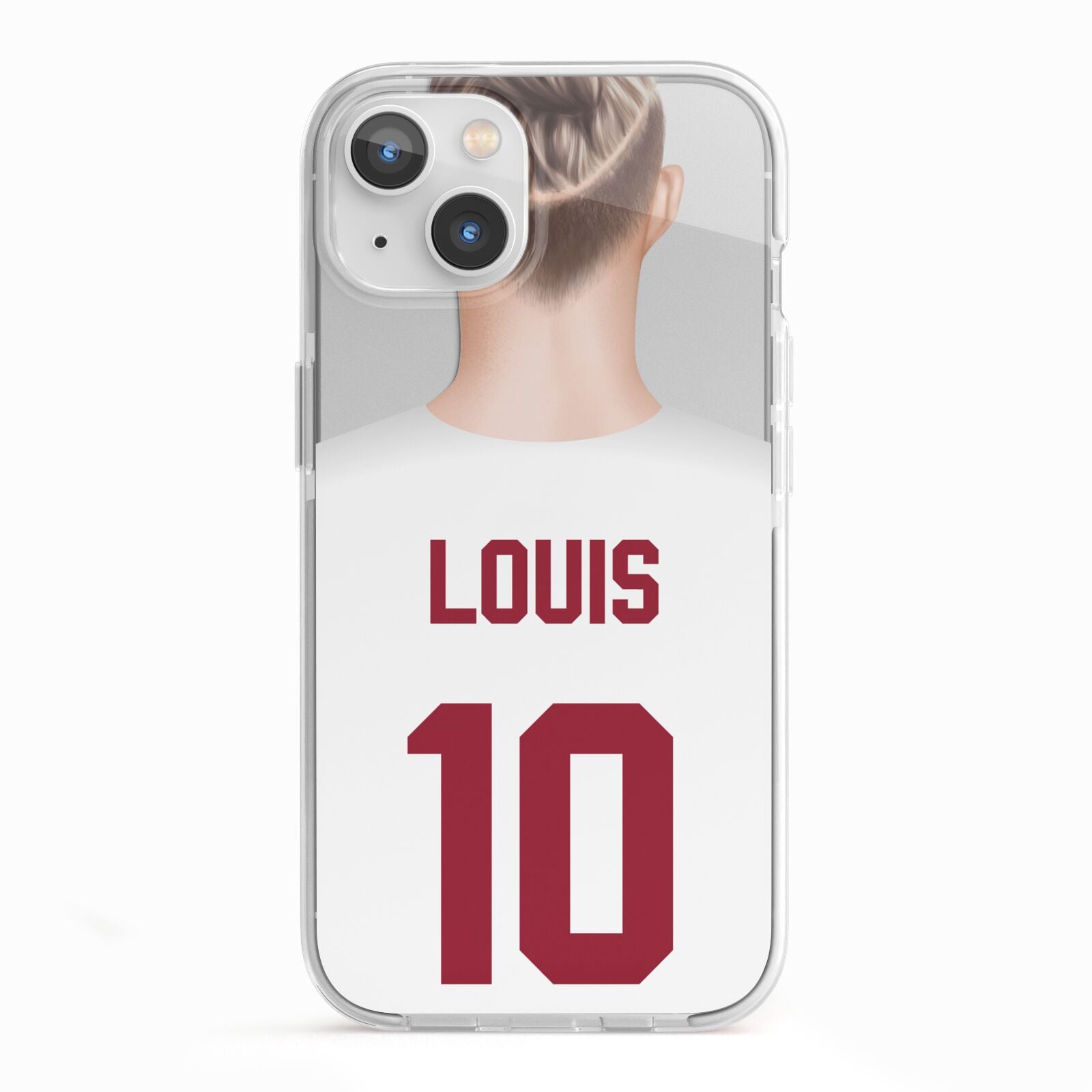 Personalised Football Shirt iPhone 13 TPU Impact Case with White Edges