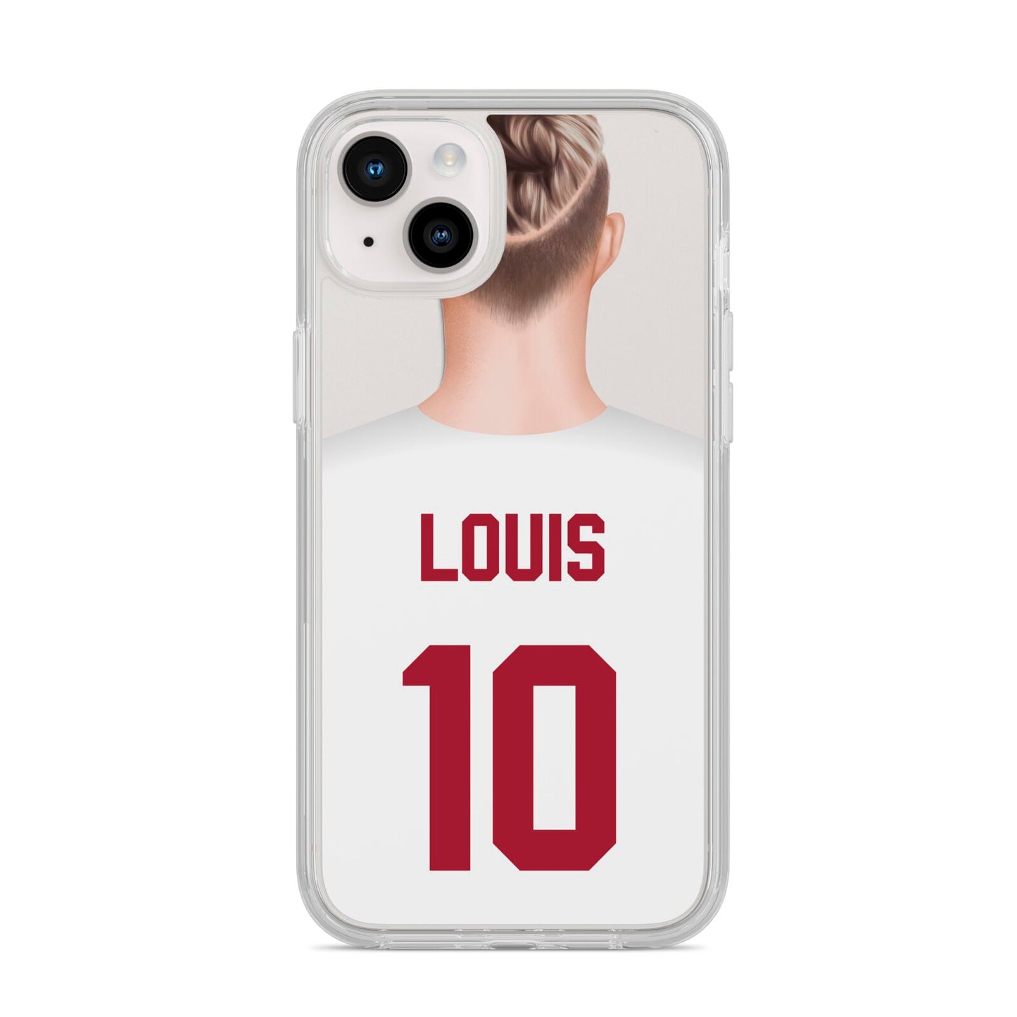 Personalised Football Shirt iPhone 14 Plus Clear Tough Case Starlight