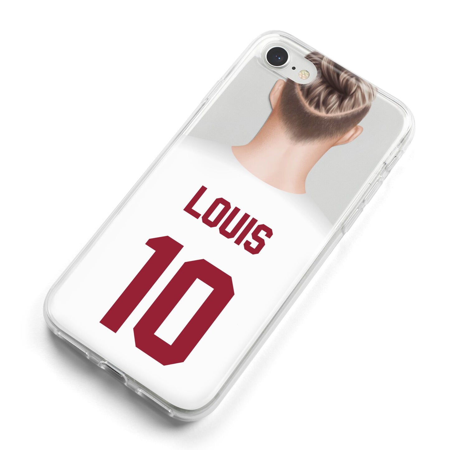 Personalised Football Shirt iPhone 8 Bumper Case on Silver iPhone Alternative Image