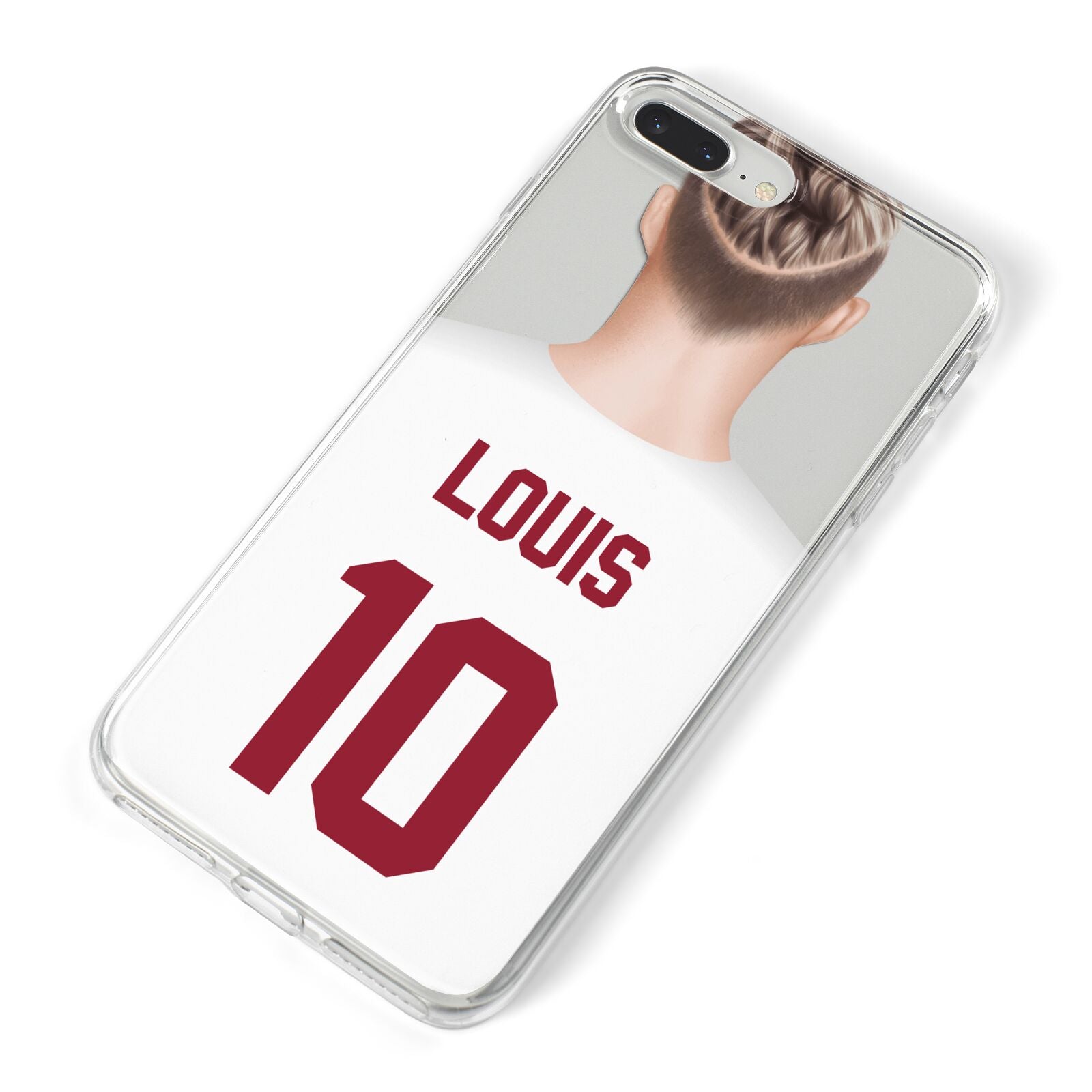 Personalised Football Shirt iPhone 8 Plus Bumper Case on Silver iPhone Alternative Image