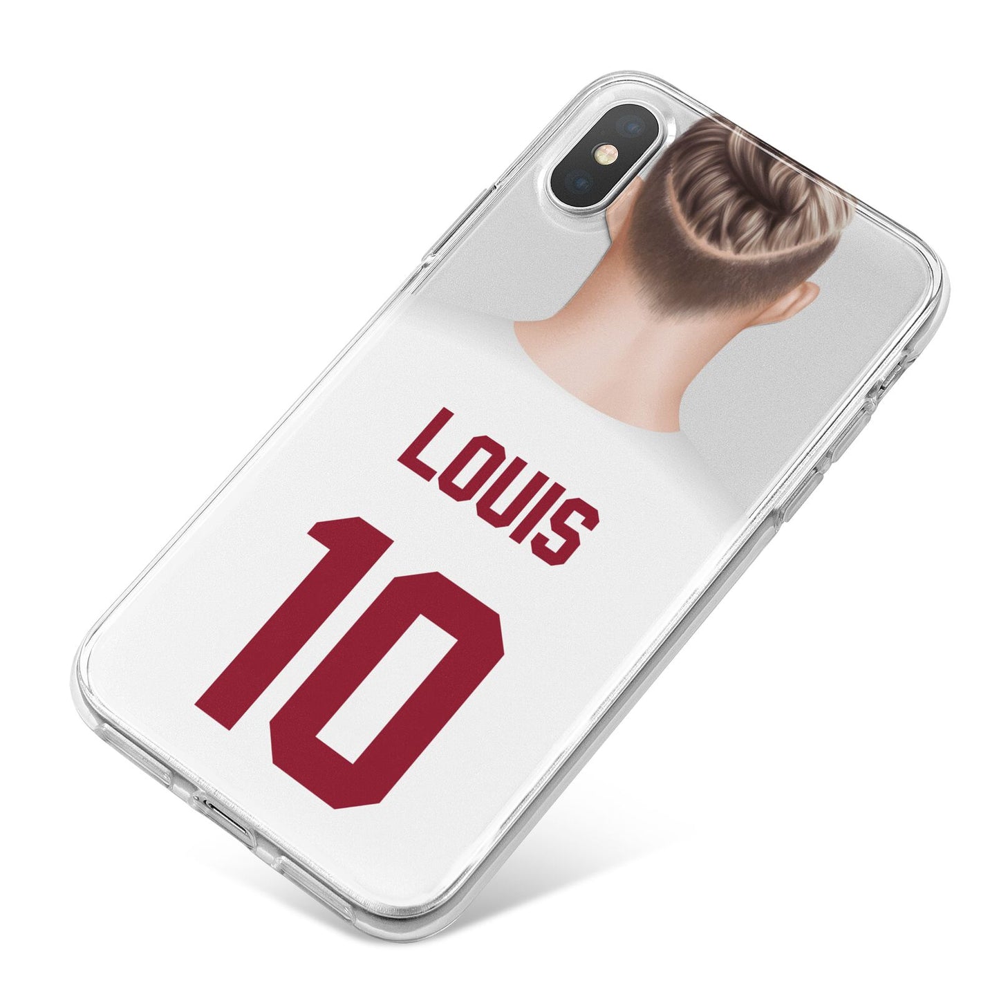 Personalised Football Shirt iPhone X Bumper Case on Silver iPhone