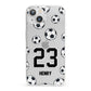 Personalised Football iPhone 13 Clear Bumper Case