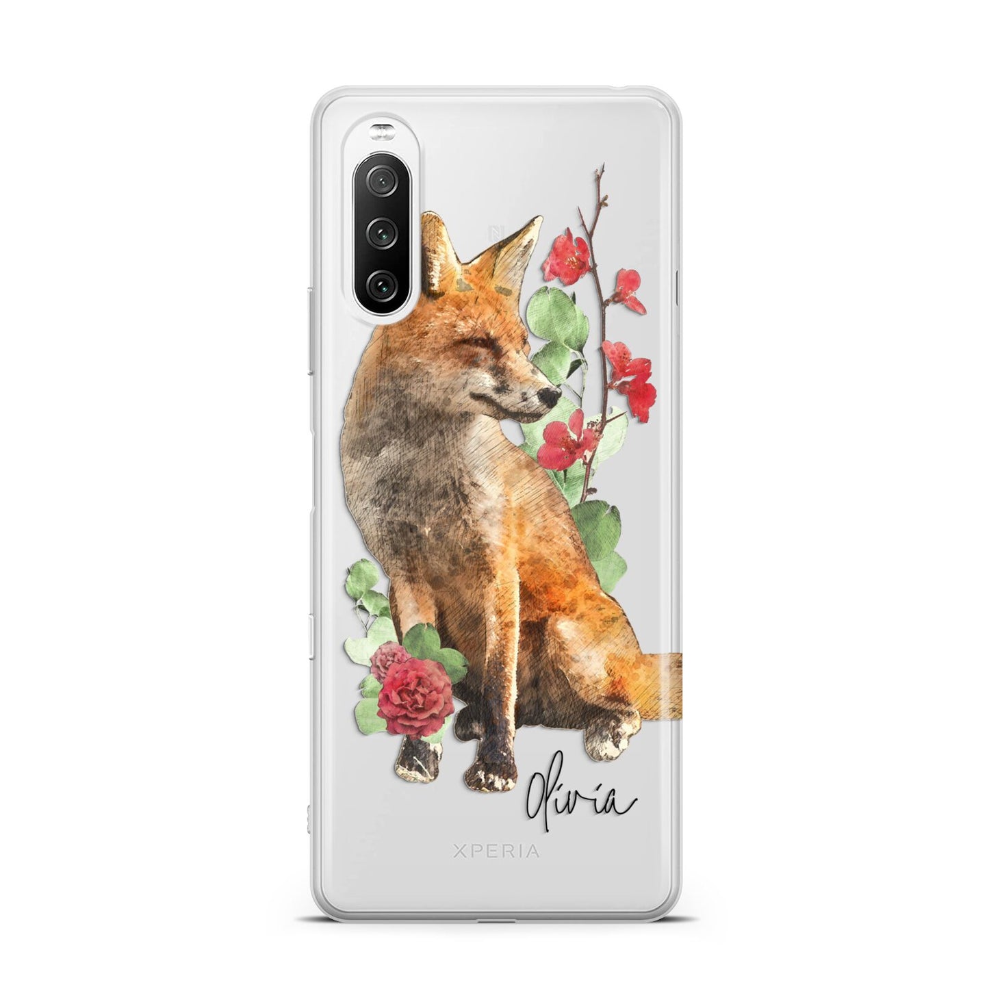 Personalised Fox Name Sony Xperia 10 III Case
