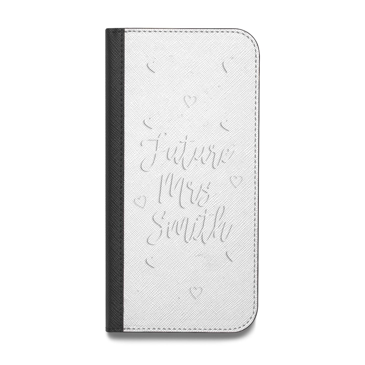 Personalised Future Mrs Vegan Leather Flip iPhone Case