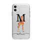 Personalised Giraffe Initial Apple iPhone 11 in White with Bumper Case