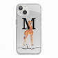 Personalised Giraffe Initial iPhone 13 TPU Impact Case with White Edges