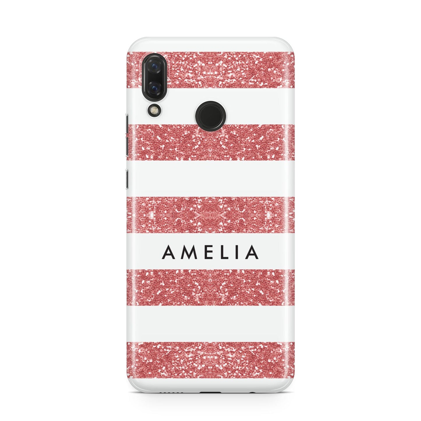 Personalised Glitter Effect Name Initials Huawei Nova 3 Phone Case