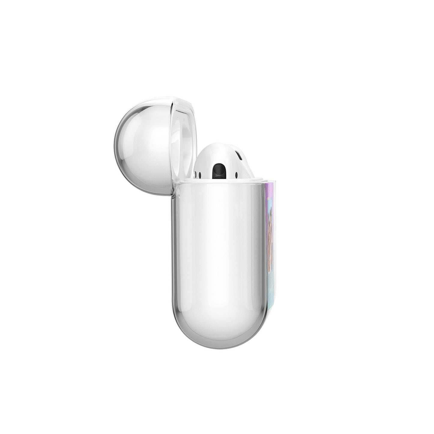 Personalised Glitter Photo AirPods Case Side Angle