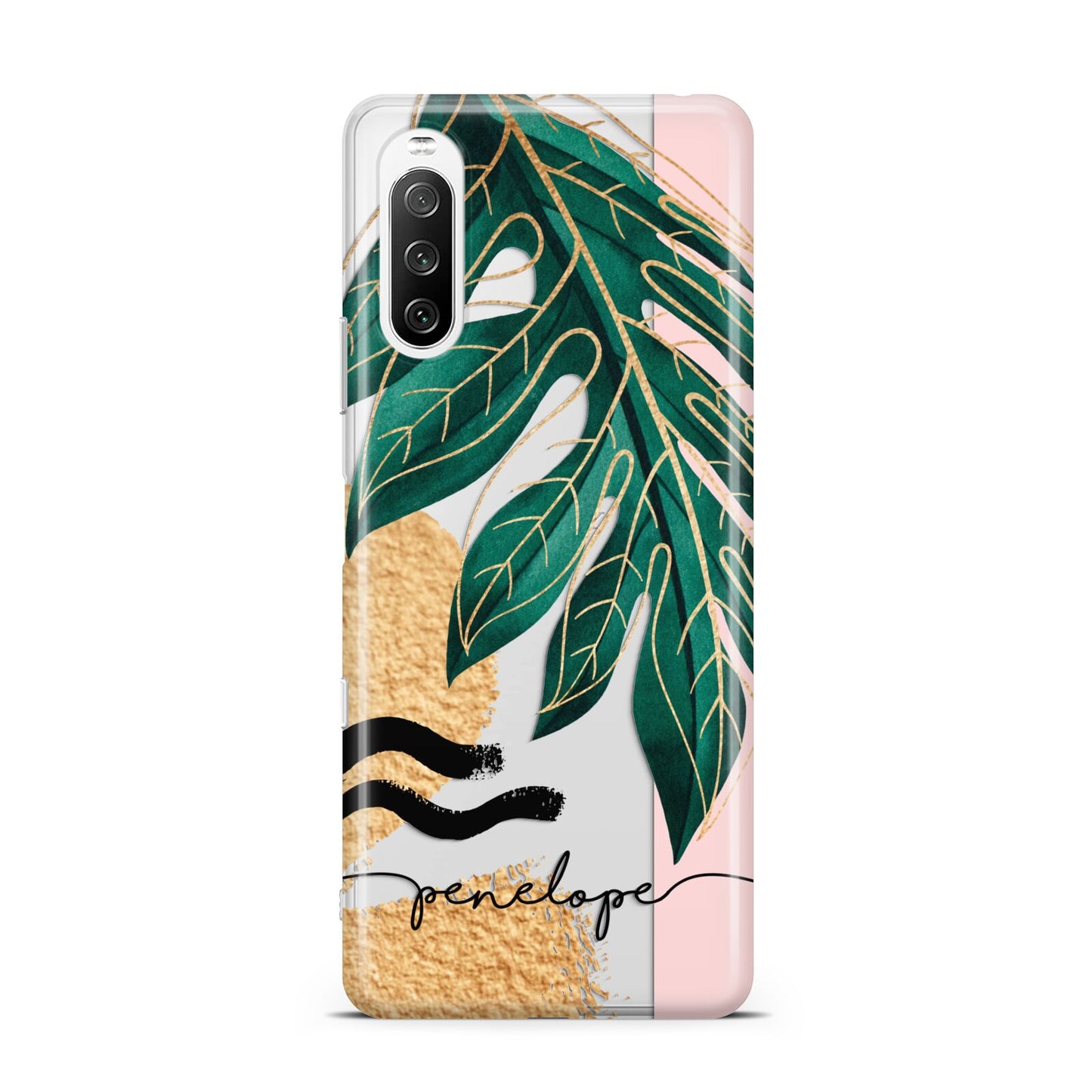 Personalised Golden Tropics Sony Xperia 10 III Case