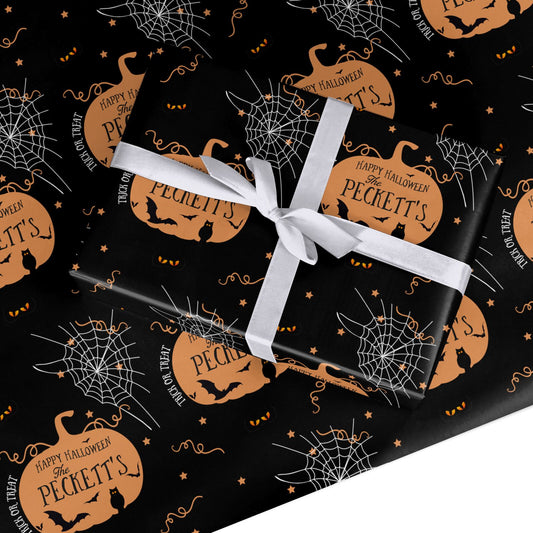 Personalised Halloween Party Custom Wrapping Paper