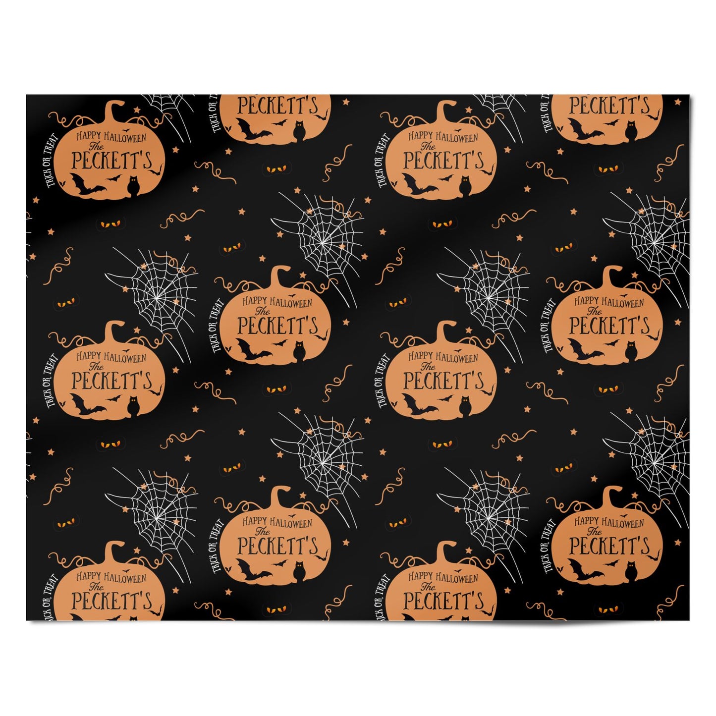 Personalised Halloween Party Personalised Wrapping Paper Alternative