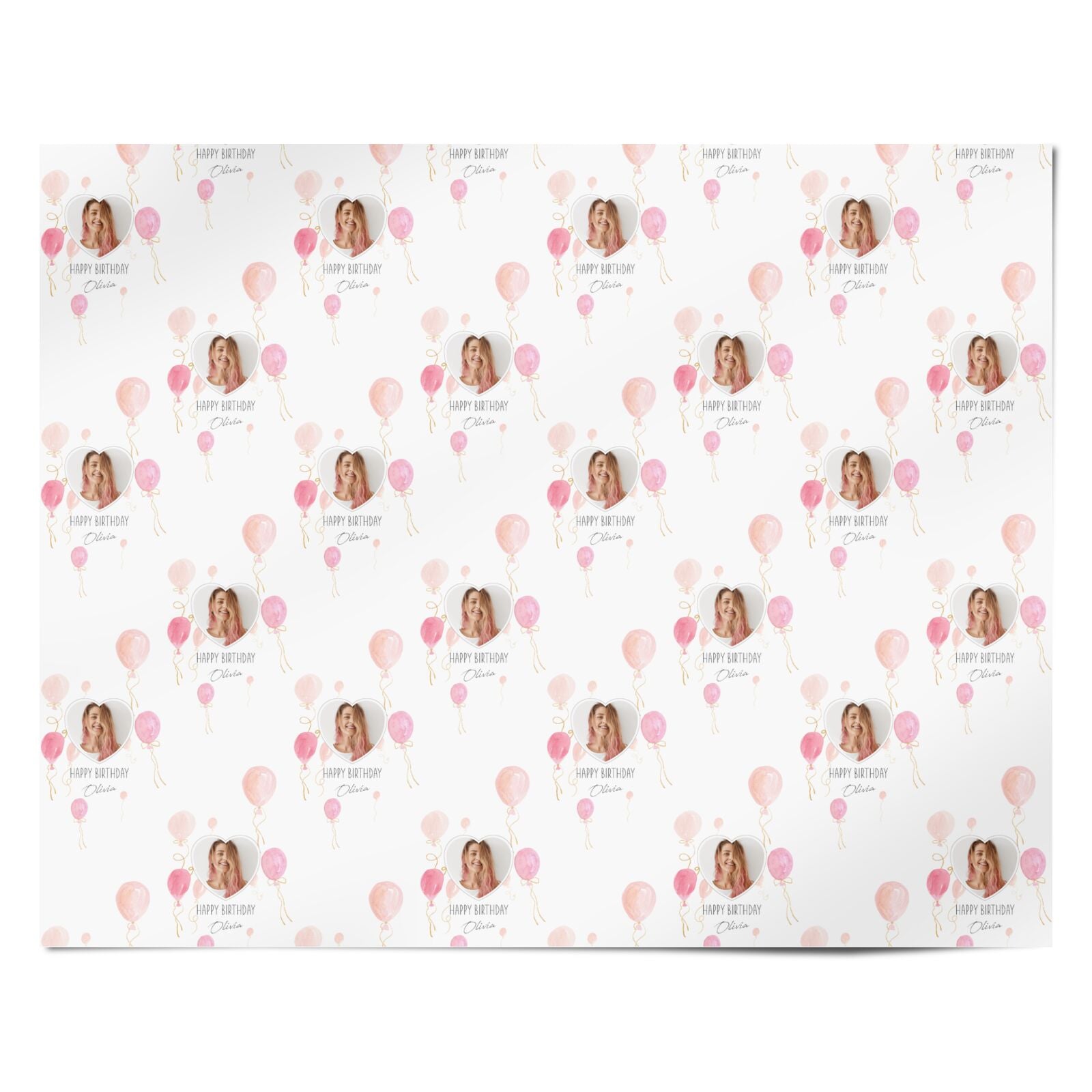 Personalised Happy Birthday Balloons Personalised Wrapping Paper Alternative