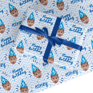 Personalised Happy Birthday Face Wrapping Paper