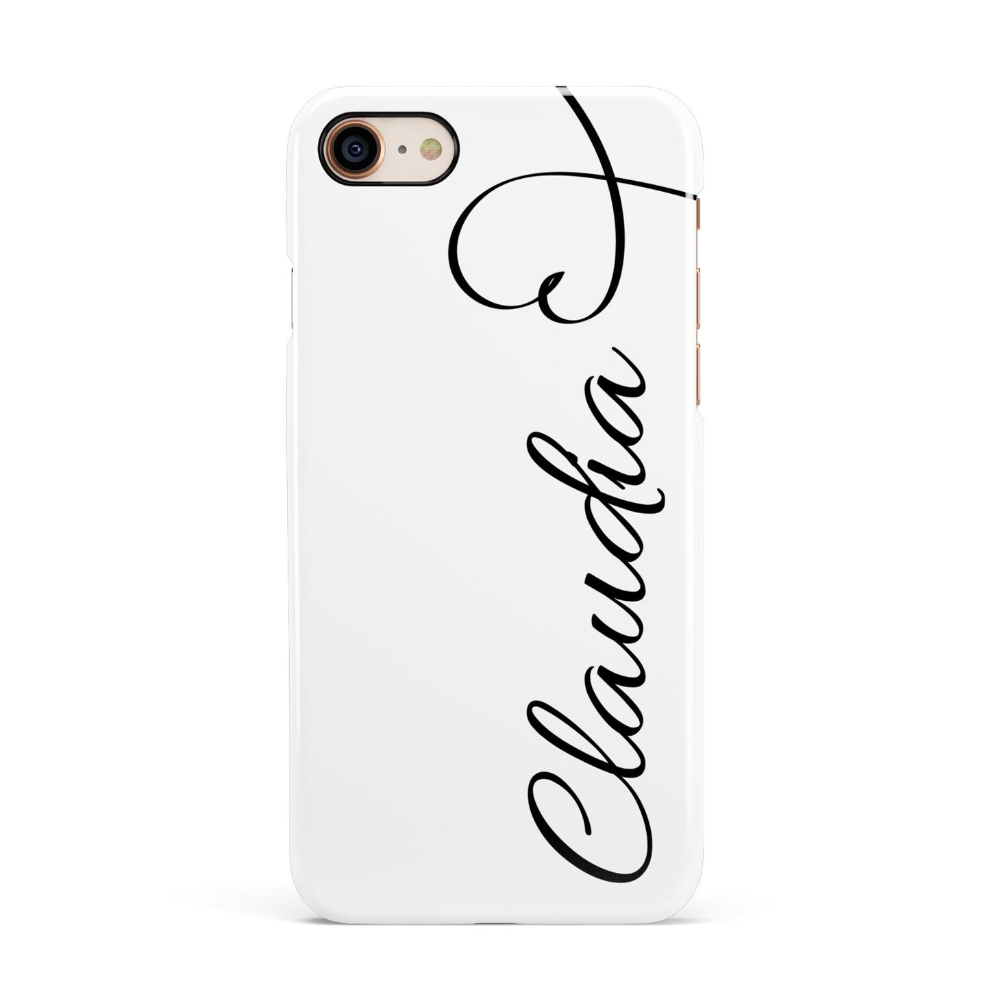 Personalised Heart Name Apple iPhone 7 8 3D Snap Case
