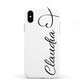 Personalised Heart Name Apple iPhone XS 3D Tough