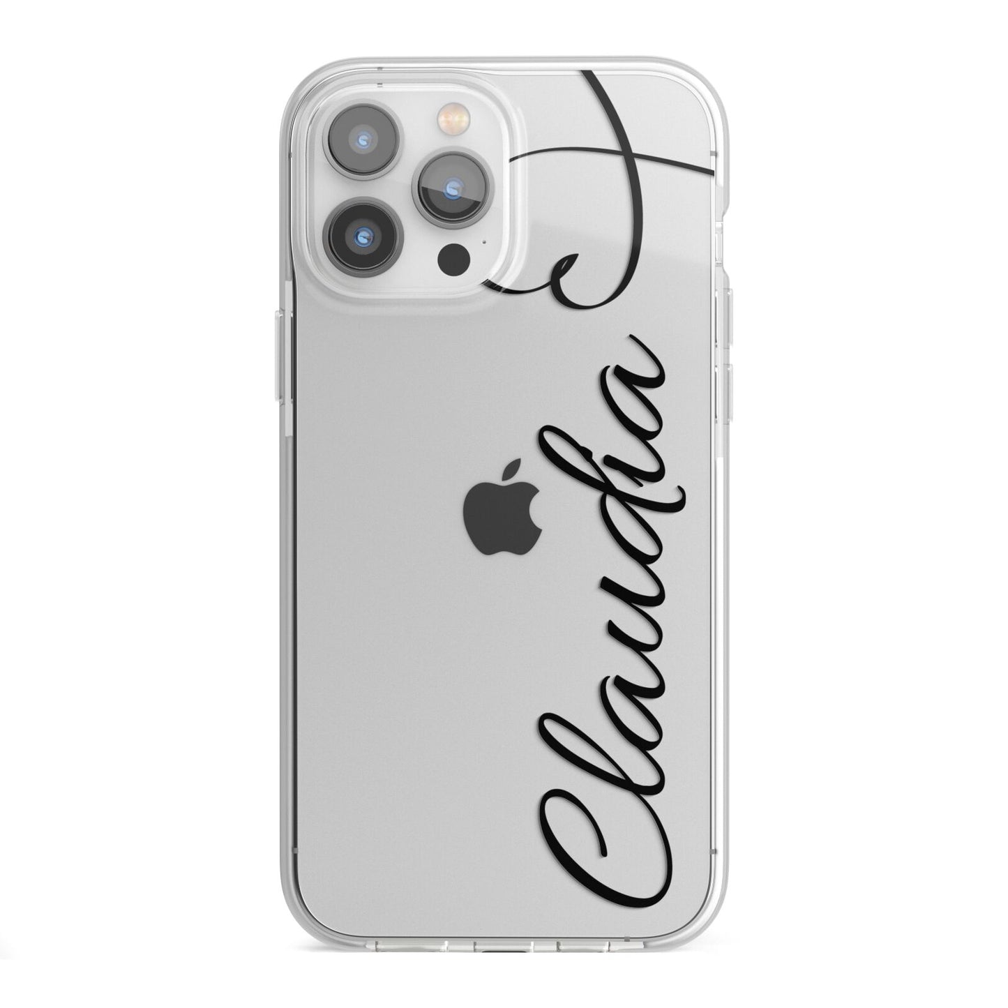 Personalised Heart Name iPhone 13 Pro Max TPU Impact Case with White Edges