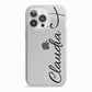 Personalised Heart Name iPhone 13 Pro TPU Impact Case with White Edges