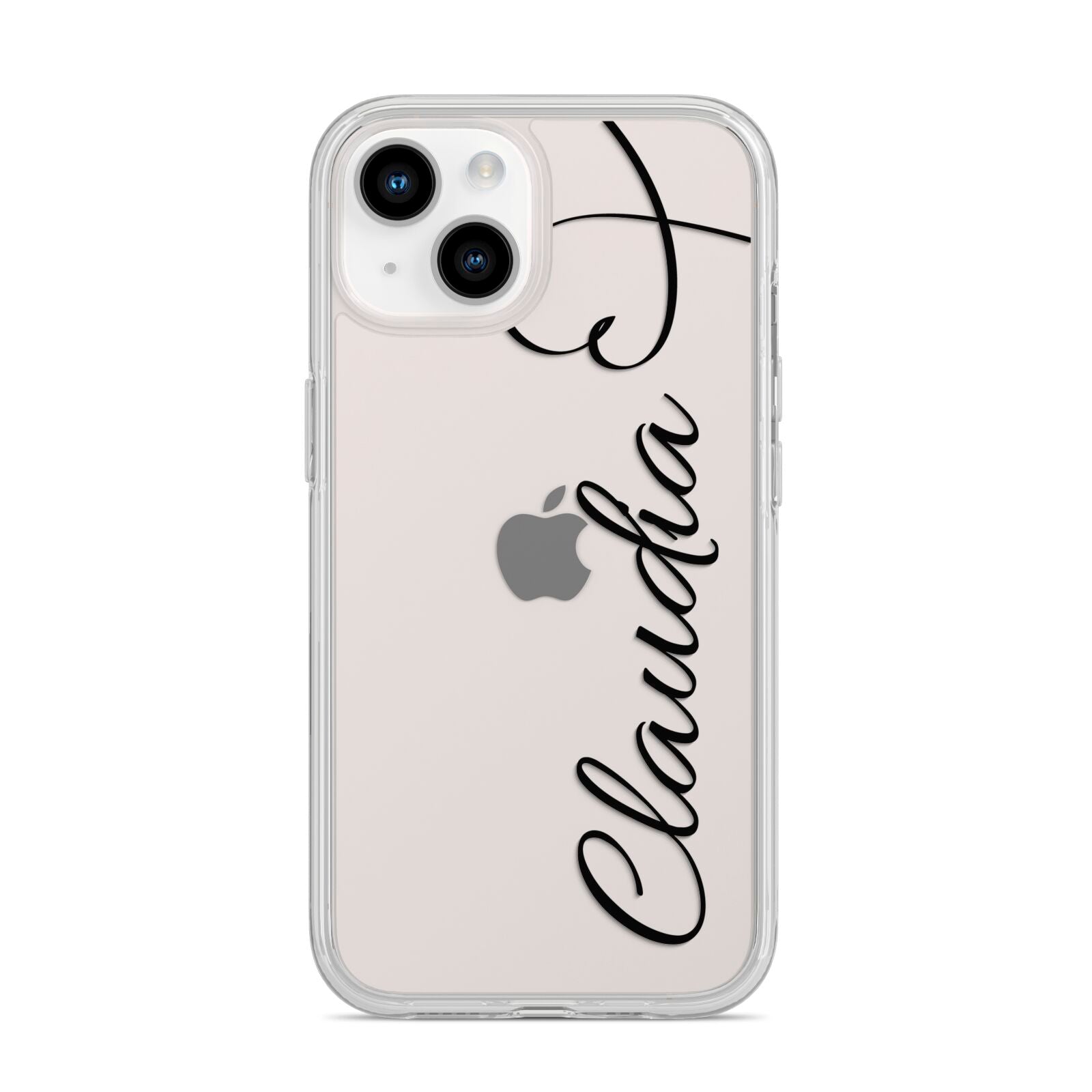 Personalised Heart Name iPhone 14 Clear Tough Case Starlight