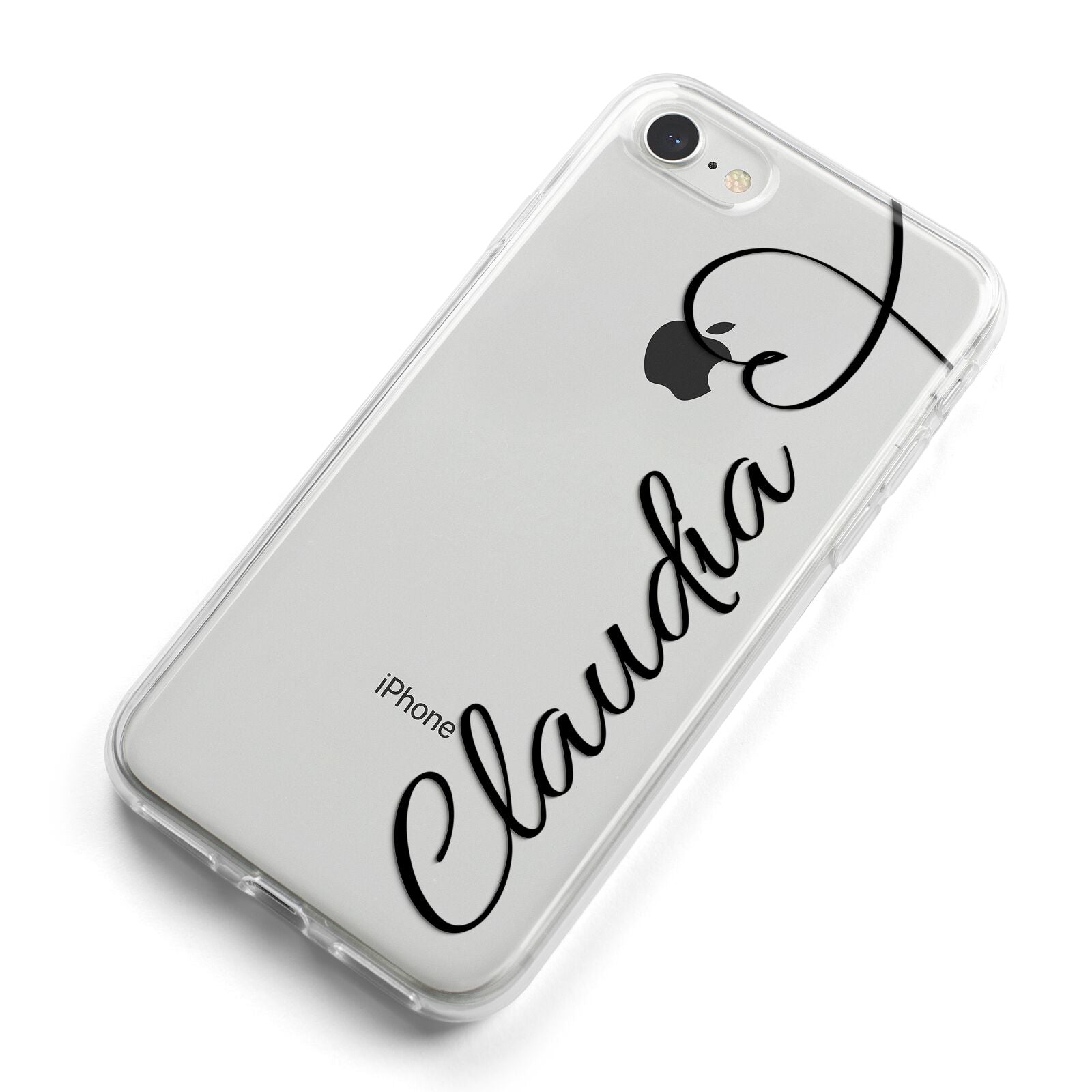 Personalised Heart Name iPhone 8 Bumper Case on Silver iPhone Alternative Image