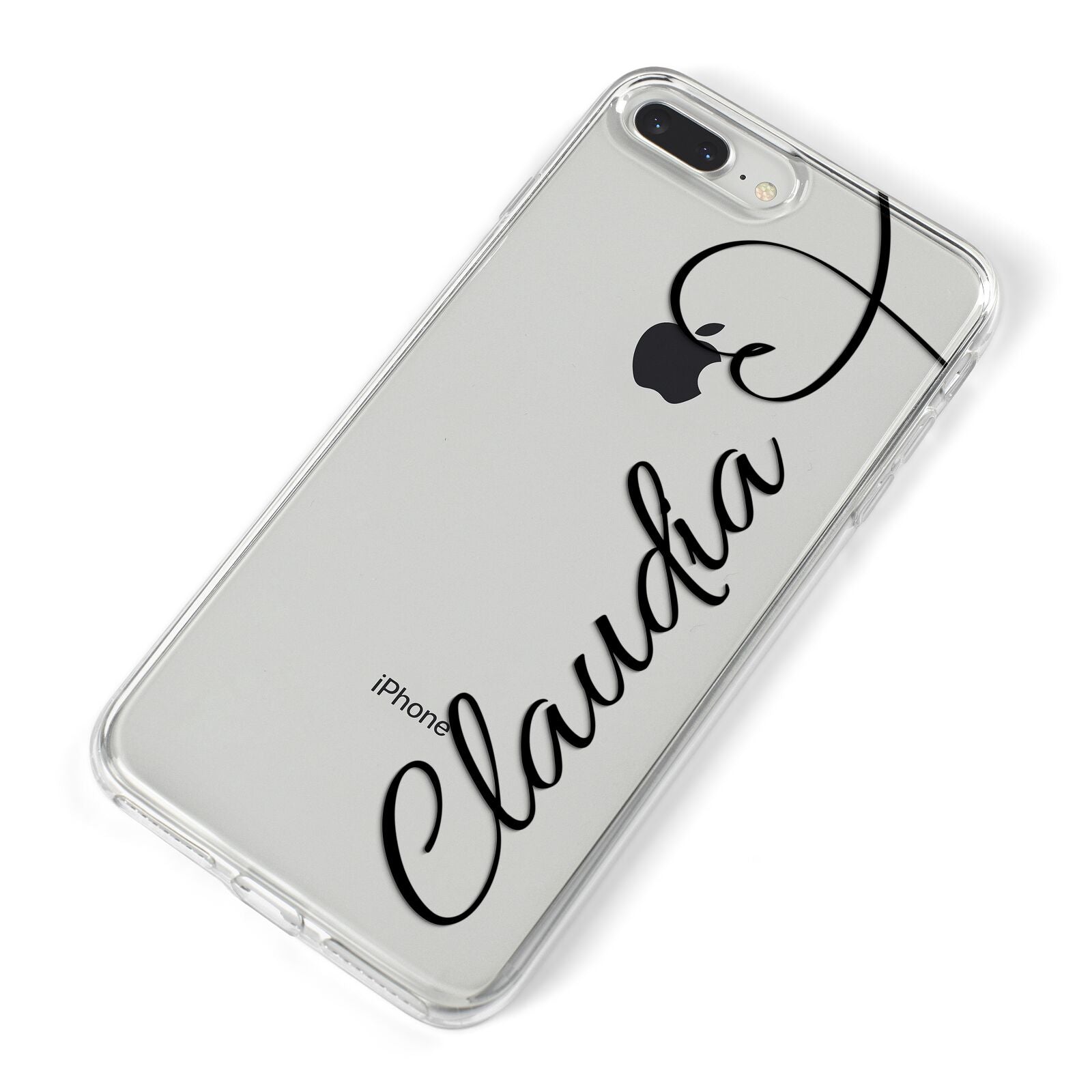 Personalised Heart Name iPhone 8 Plus Bumper Case on Silver iPhone Alternative Image
