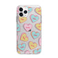 Personalised Heart Sweets Apple iPhone 11 Pro in Silver with Bumper Case