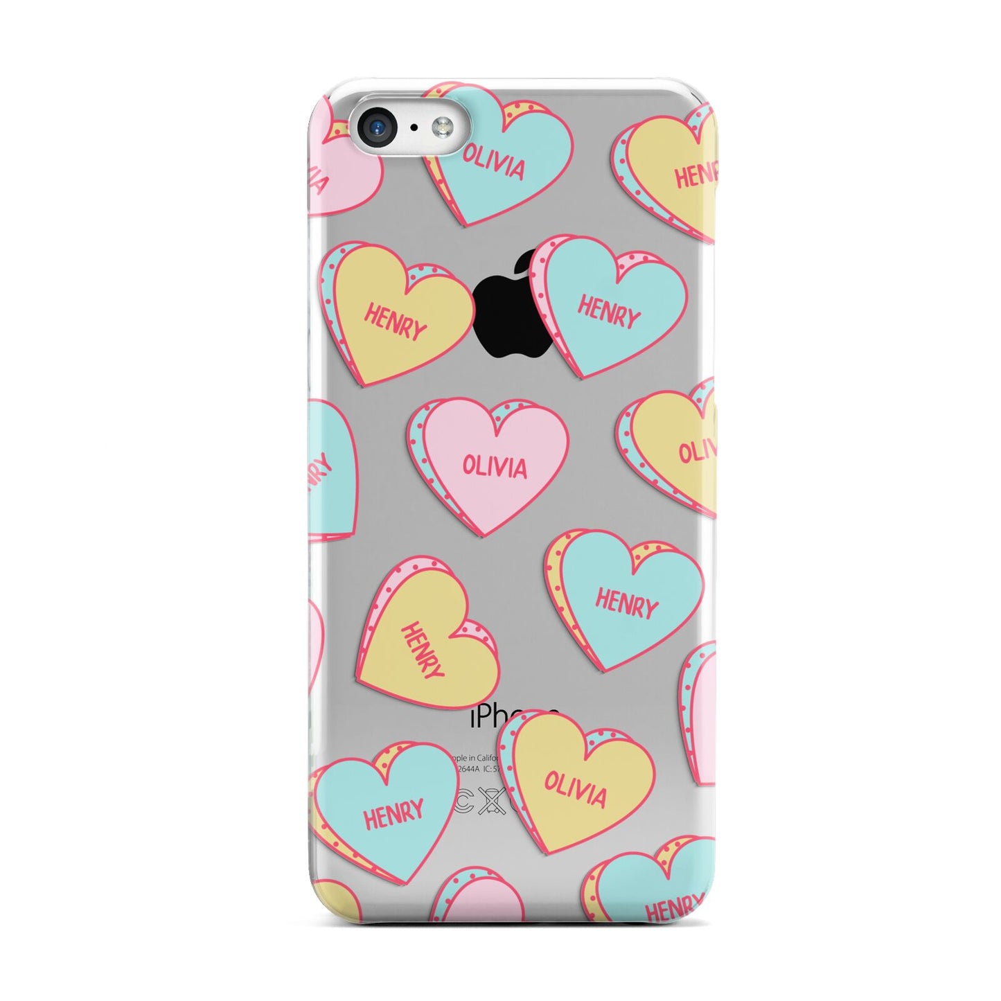 Personalised Heart Sweets Apple iPhone 5c Case