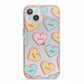 Personalised Heart Sweets iPhone 13 TPU Impact Case with Pink Edges