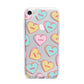 Personalised Heart Sweets iPhone 7 Bumper Case on Silver iPhone