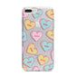Personalised Heart Sweets iPhone 7 Plus Bumper Case on Silver iPhone