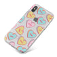 Personalised Heart Sweets iPhone X Bumper Case on Silver iPhone