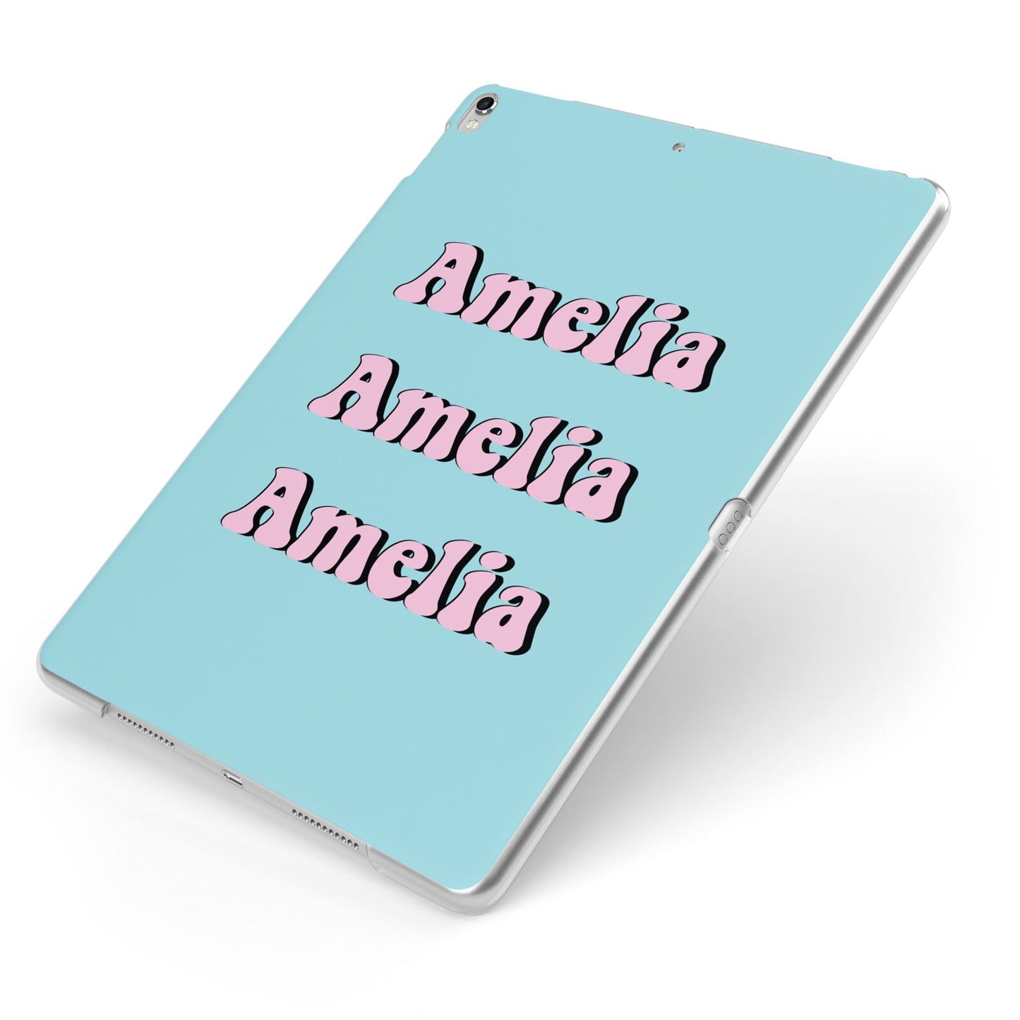 Personalised Hippie Apple iPad Case on Silver iPad Side View