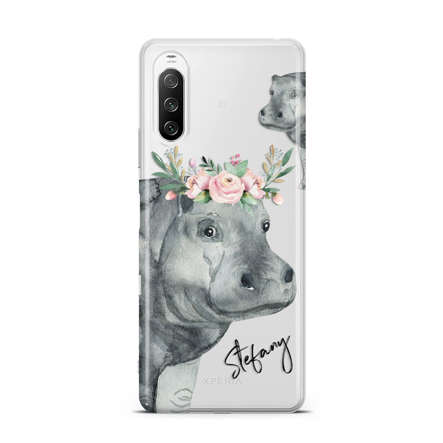 Personalised Hippopotamus Sony Xperia 10 III Case