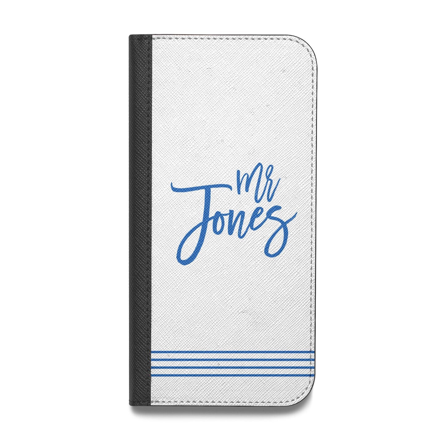 Personalised His Vegan Leather Flip Samsung Case