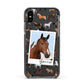 Personalised Horse Photo Apple iPhone Xs Impact Case Black Edge on Black Phone