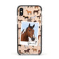 Personalised Horse Photo Apple iPhone Xs Impact Case Black Edge on Gold Phone