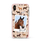 Personalised Horse Photo Apple iPhone Xs Max Impact Case Pink Edge on Gold Phone