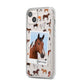 Personalised Horse Photo iPhone 14 Plus Clear Tough Case Starlight Angled Image