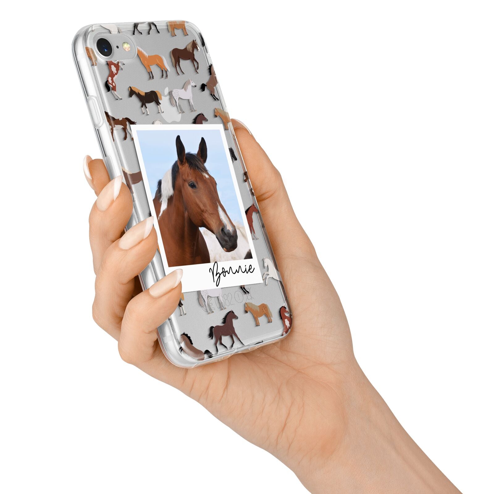Personalised Horse Photo iPhone 7 Bumper Case on Silver iPhone Alternative Image