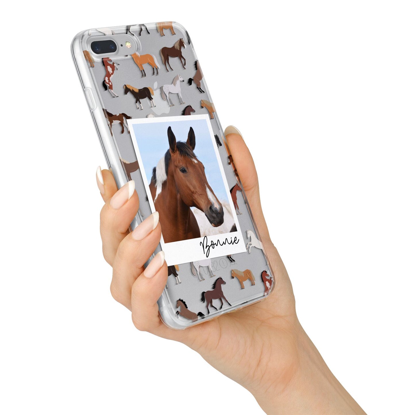 Personalised Horse Photo iPhone 7 Plus Bumper Case on Silver iPhone Alternative Image