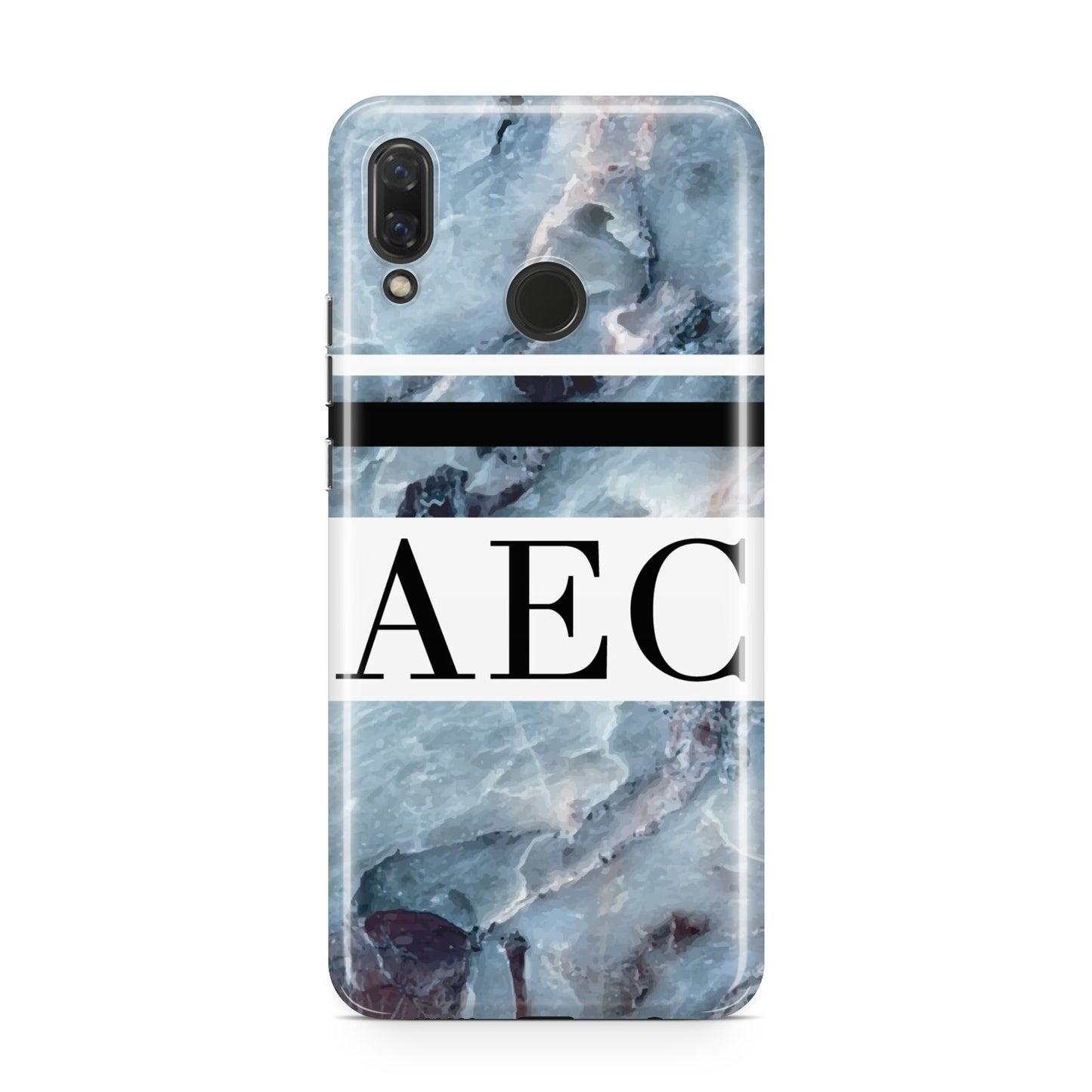 Personalised Initials Marble 9 Huawei Nova 3 Phone Case