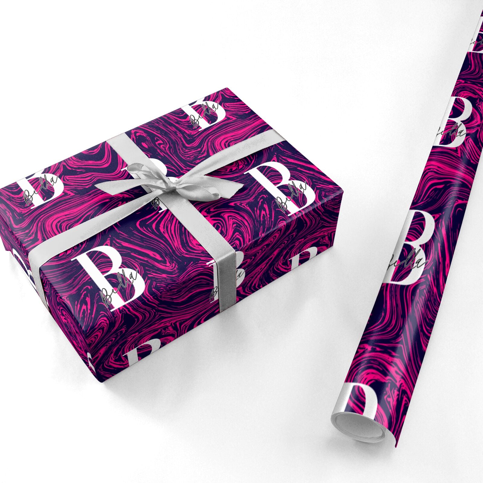 Personalised Ink Marble Personalised Wrapping Paper