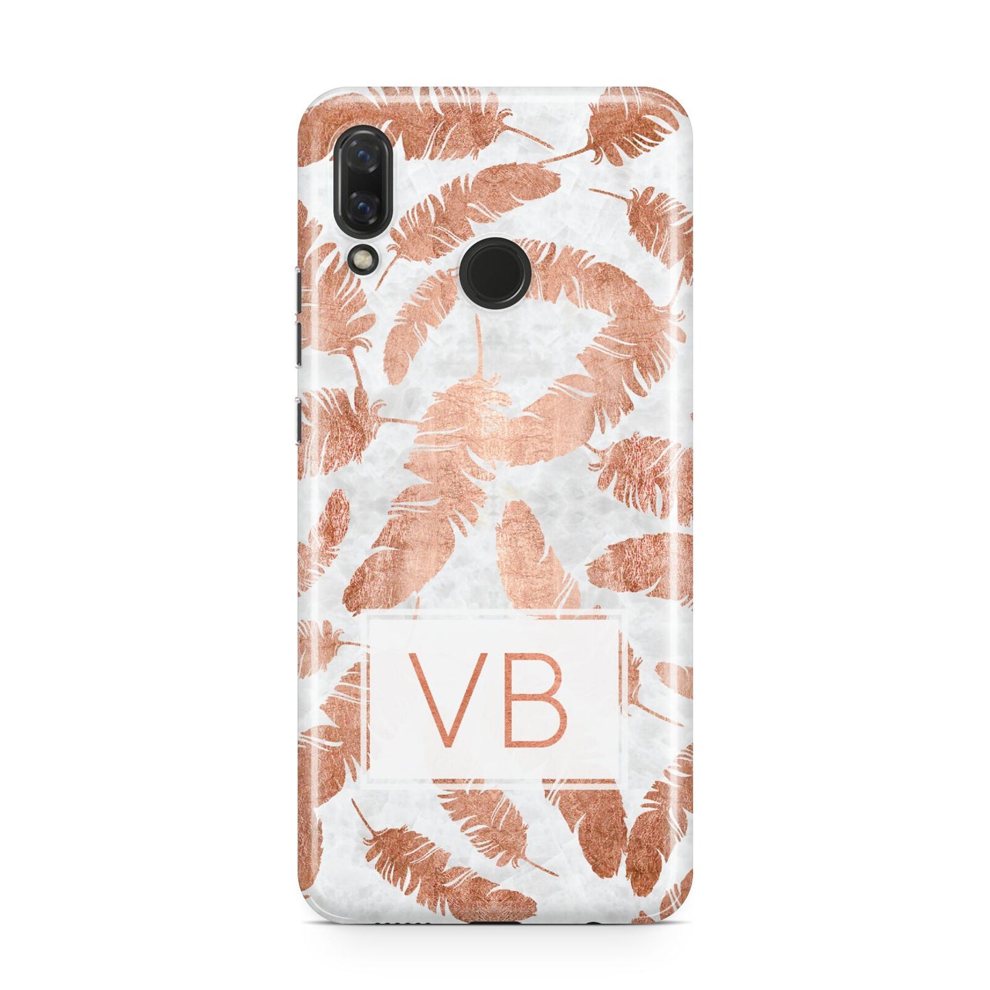 Personalised Leaf Marble Initials Huawei Nova 3 Phone Case