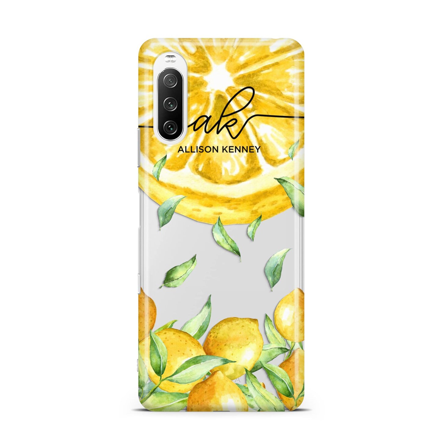 Personalised Lemon Slice Sony Xperia 10 III Case