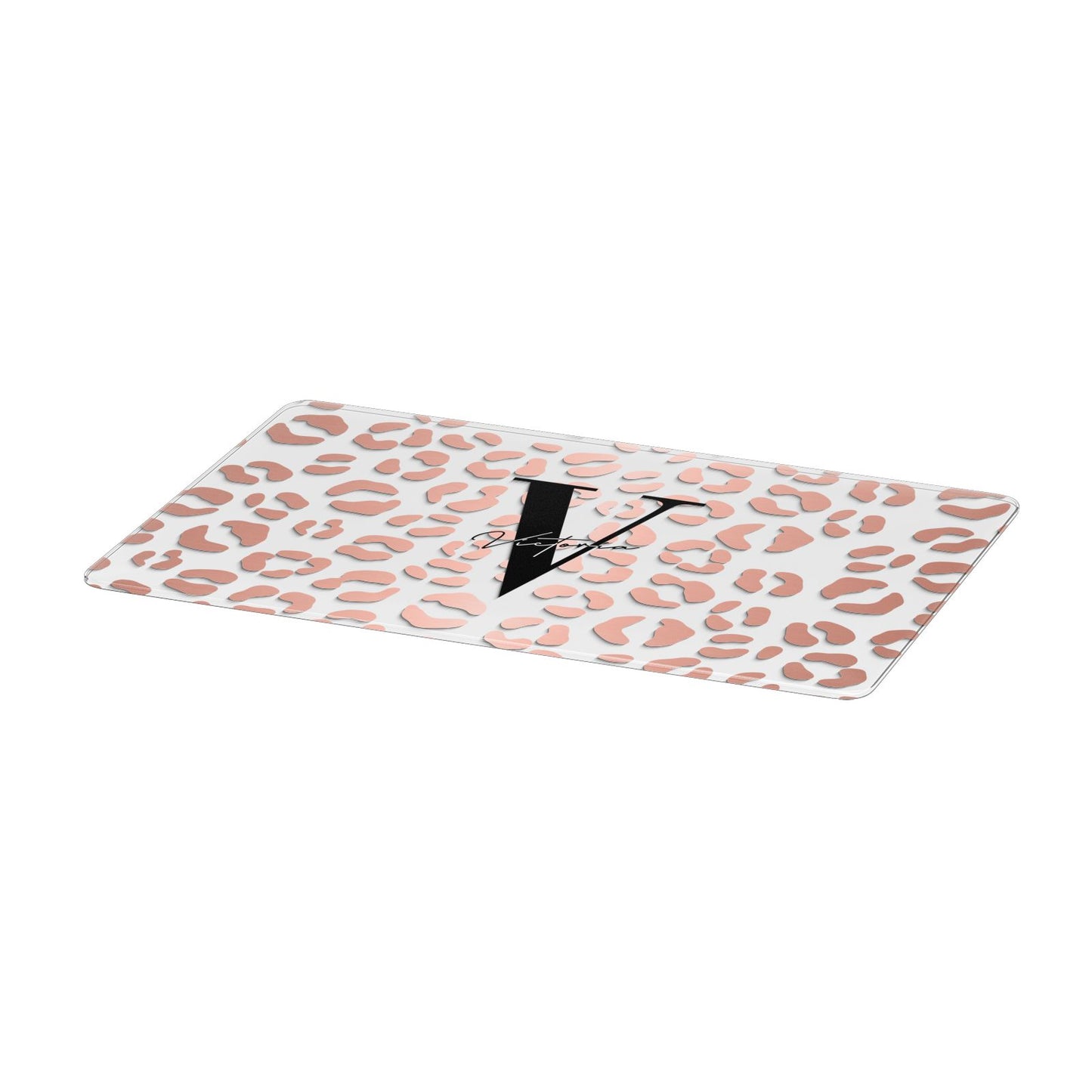 Personalised Leopard Print Clear Copper Apple MacBook Case Only